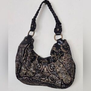 Talbots Paisley Brocade Hobo Shoulder Bag Boho Tapestry Purse
